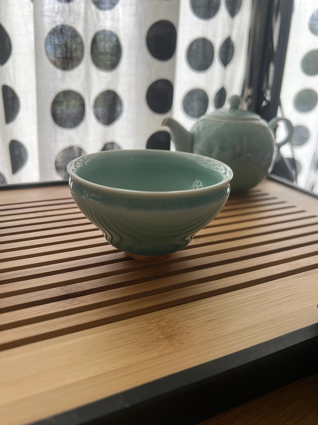Cloud Celadon Jade Tea Cup