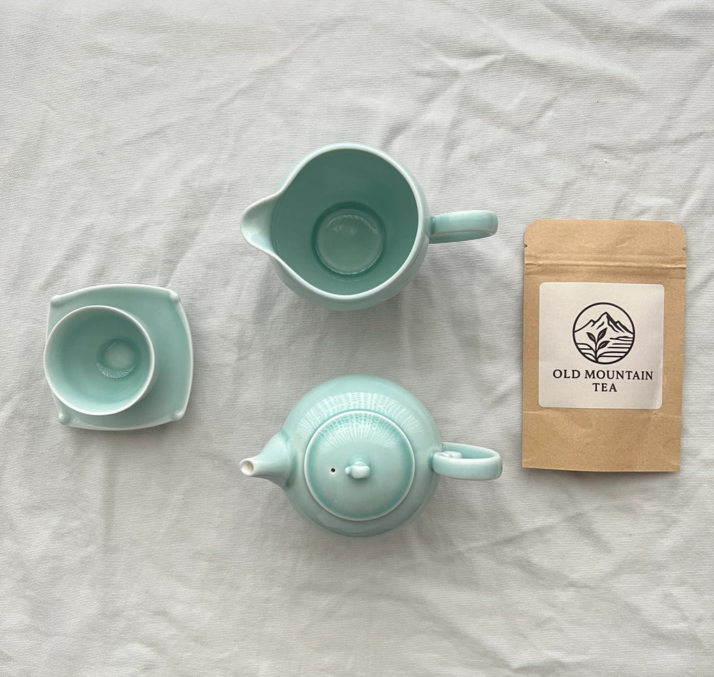 "Towering Cloud" Celadon Pottery Tea Set