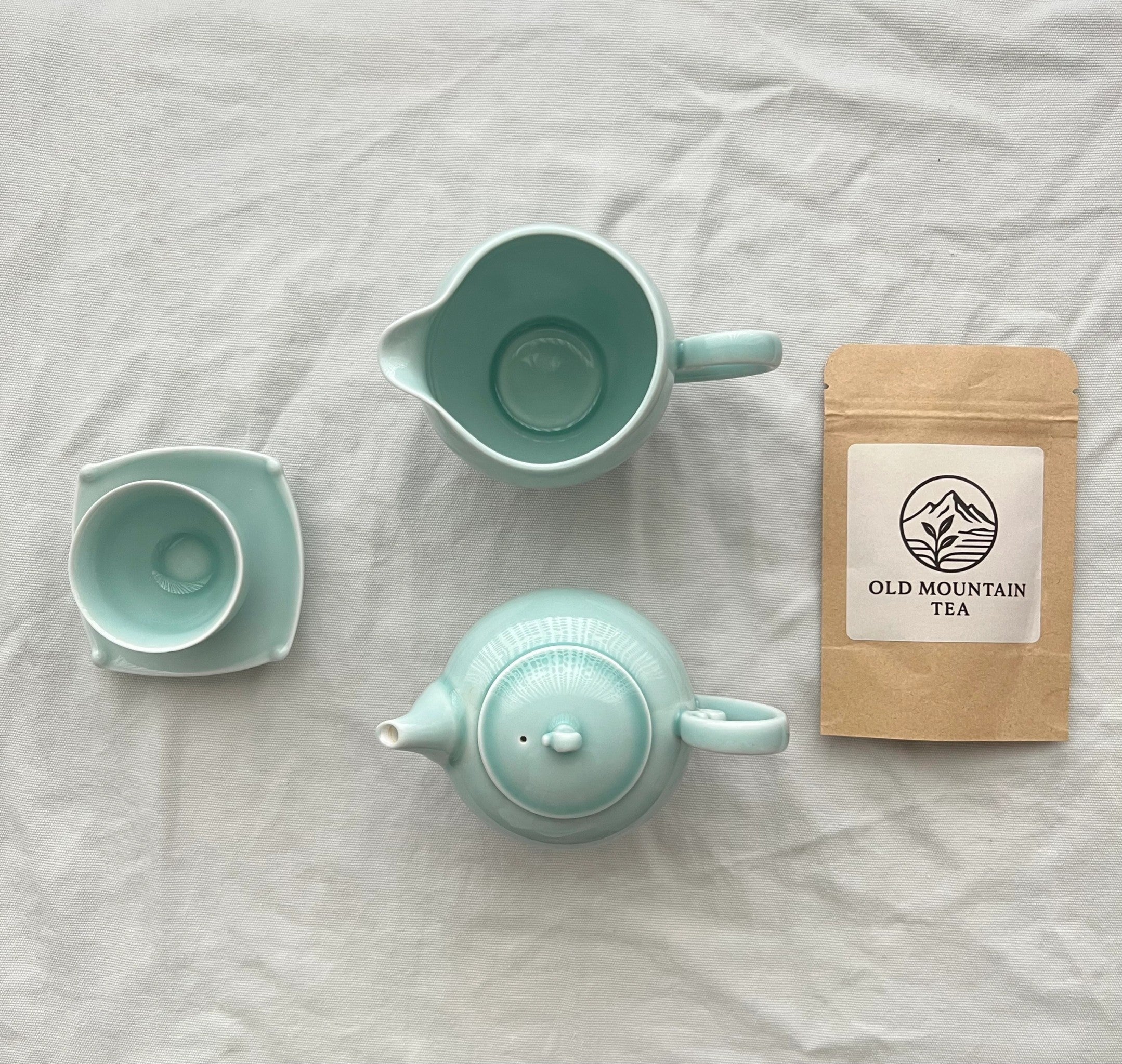 "Towering Cloud" Celadon Pottery Tea Set